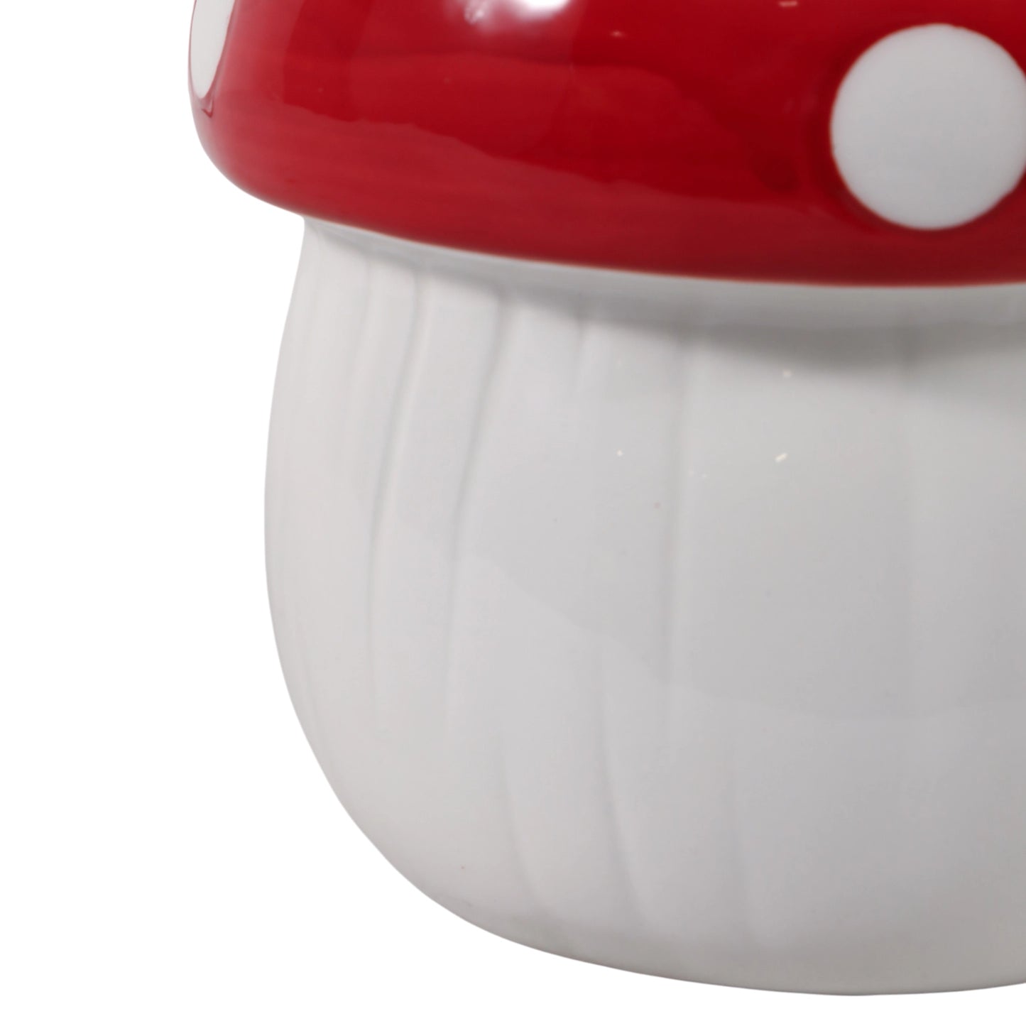 Red & White Toadstool-Shaped Planter Pot