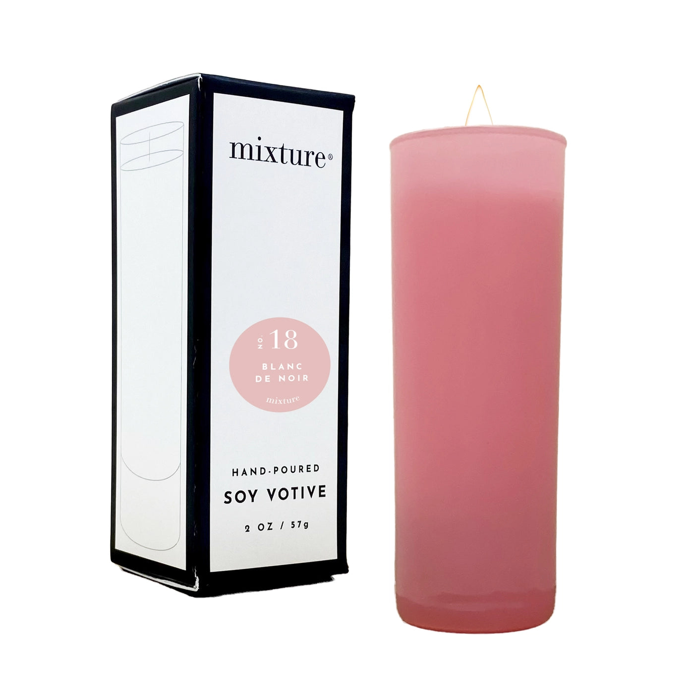 2 oz Pink Votive Candle - No. 18 Blanc De Noir