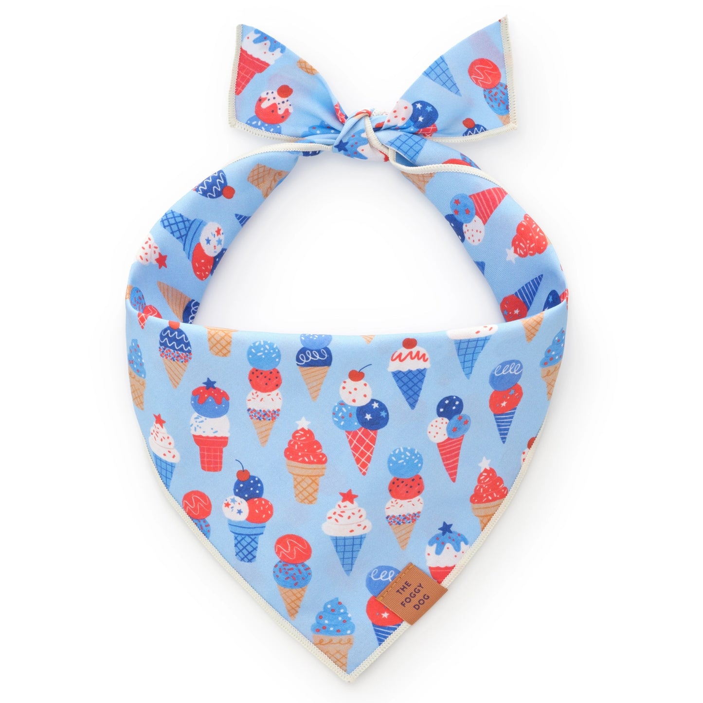Star-Spangled Scoops Dog Bandana by The Foggy Dog