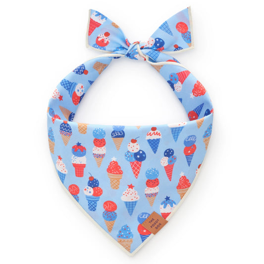 Star-Spangled Scoops Dog Bandana by The Foggy Dog