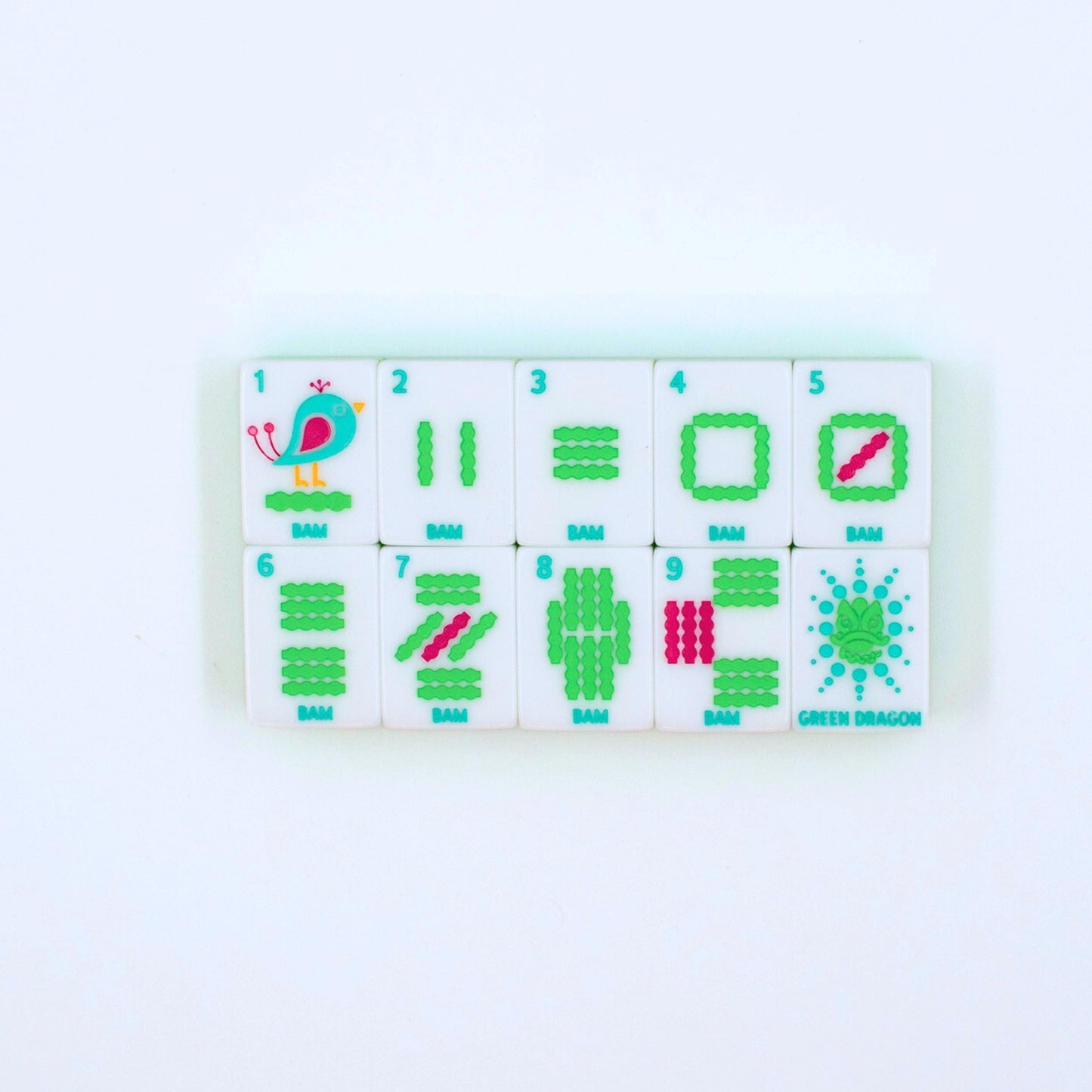 Lemon-Lime Confetti Series Mahjong Tile Set