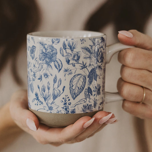 Blue Delft Stoneware Mug 14 oz