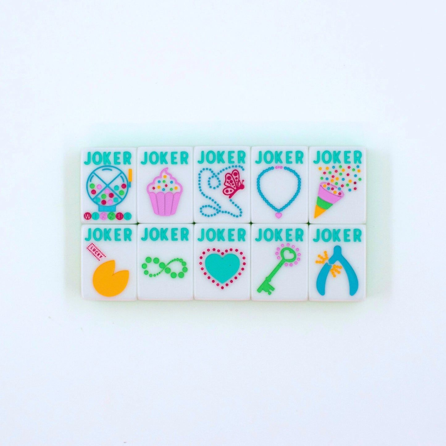 Lemon-Lime Confetti Series Mahjong Tile Set