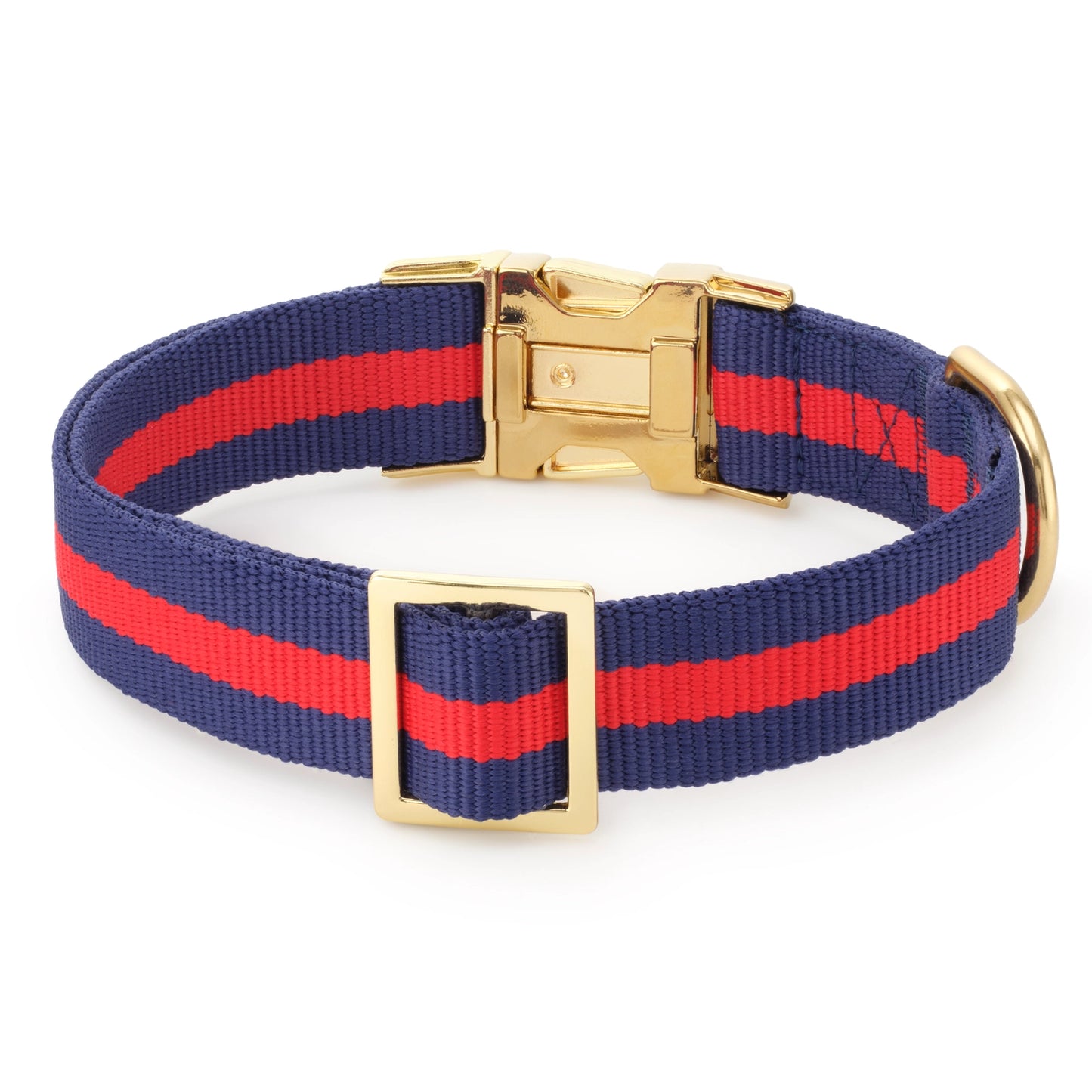 Mariner Striped Webbing Dog Collar by The Foggy Dog