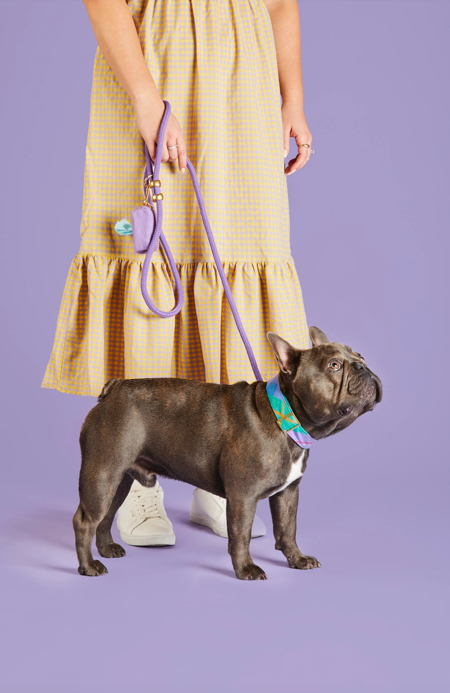 Violet Waxed Canvas Waste Bag Holder by The Foggy Dog