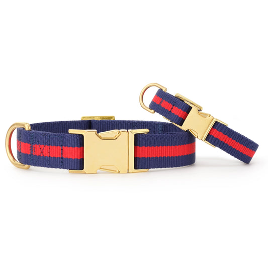 Mariner Striped Webbing Dog Collar by The Foggy Dog