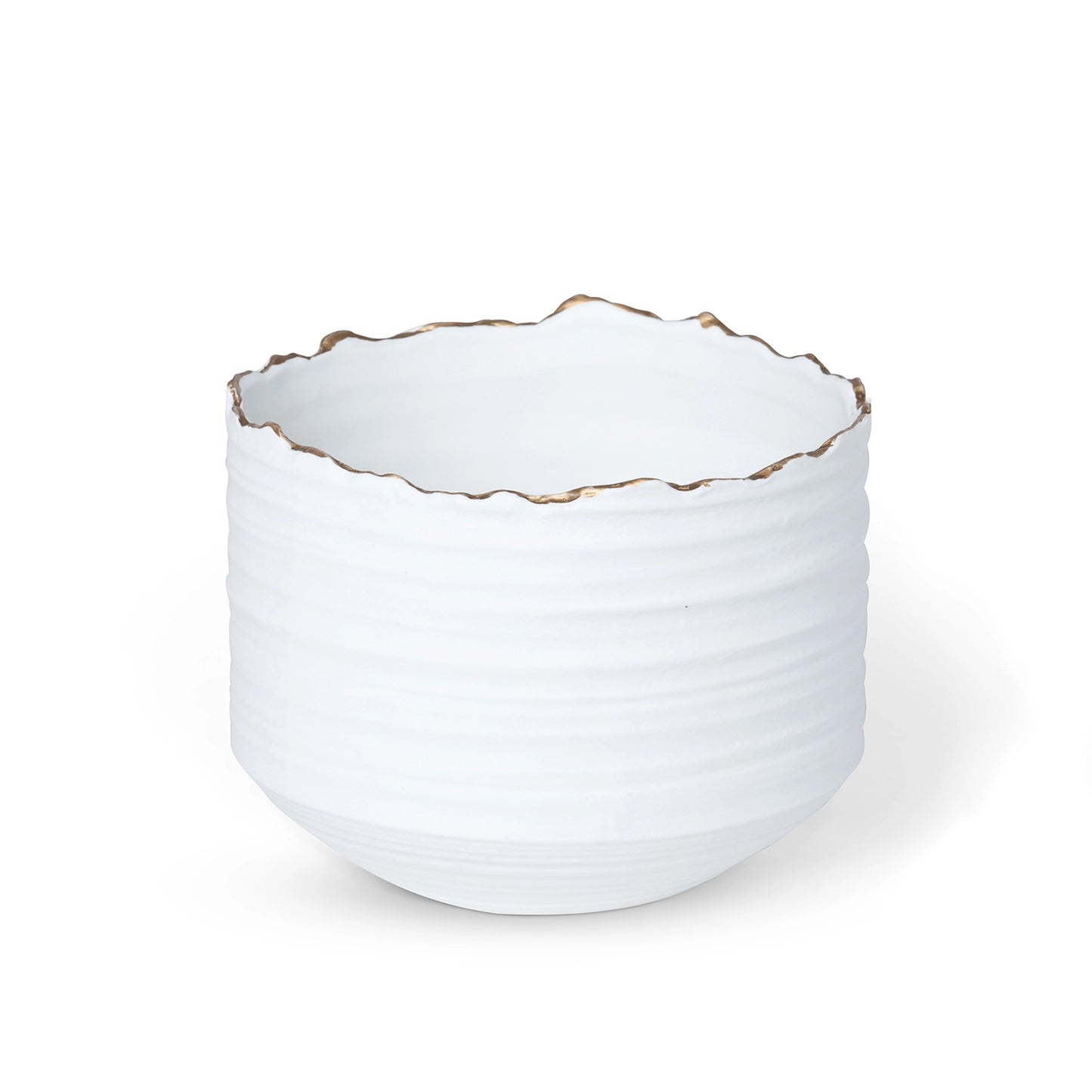 8" Gilded Organic Edge Pot