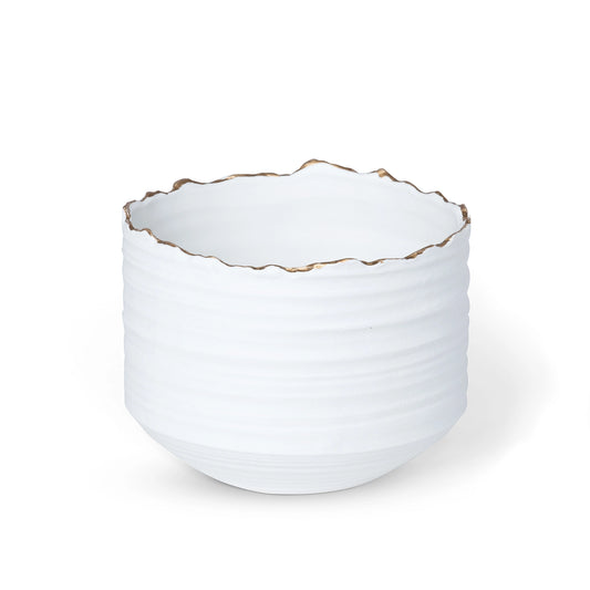 8" Gilded Organic Edge Pot