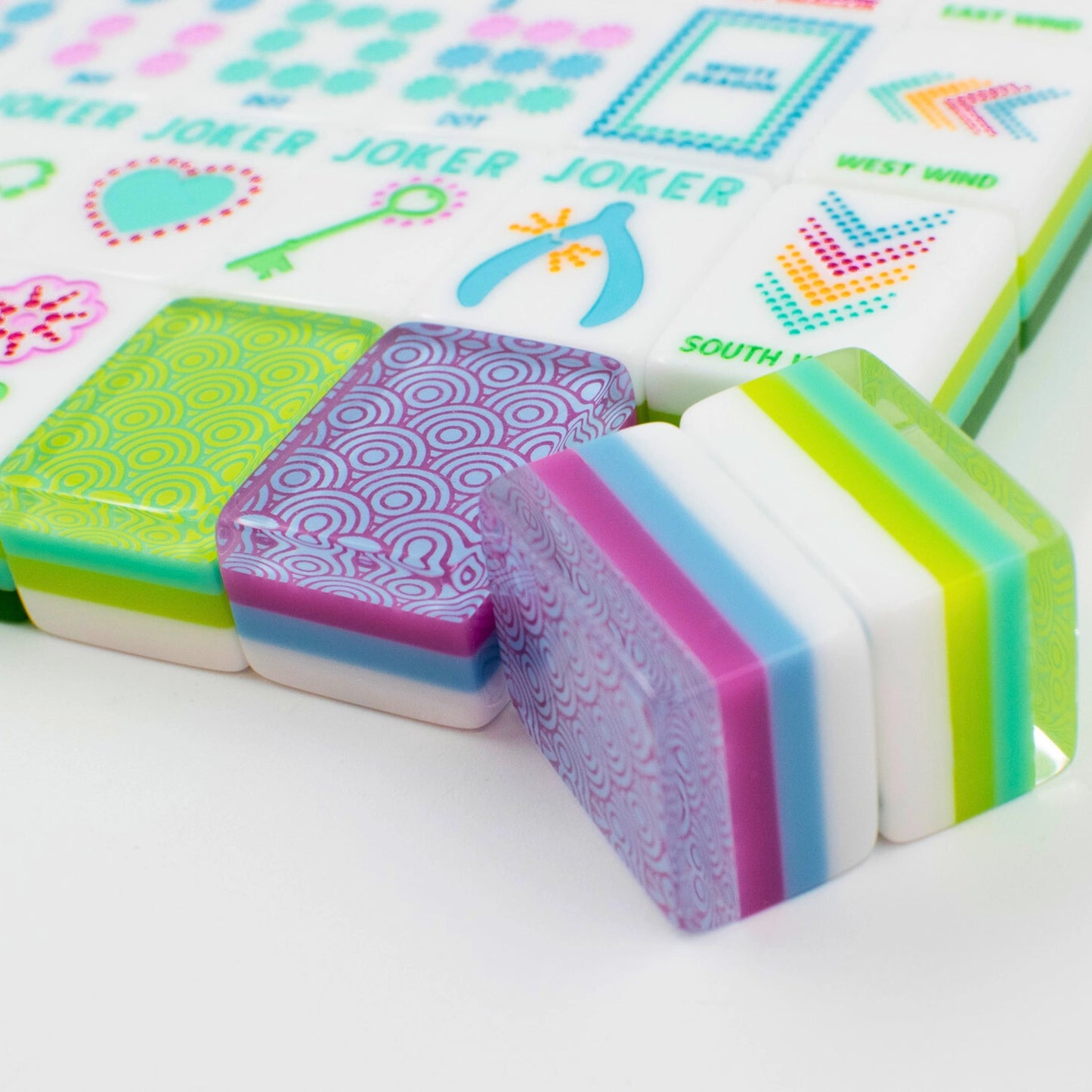 Lemon-Lime Confetti Series Mahjong Tile Set