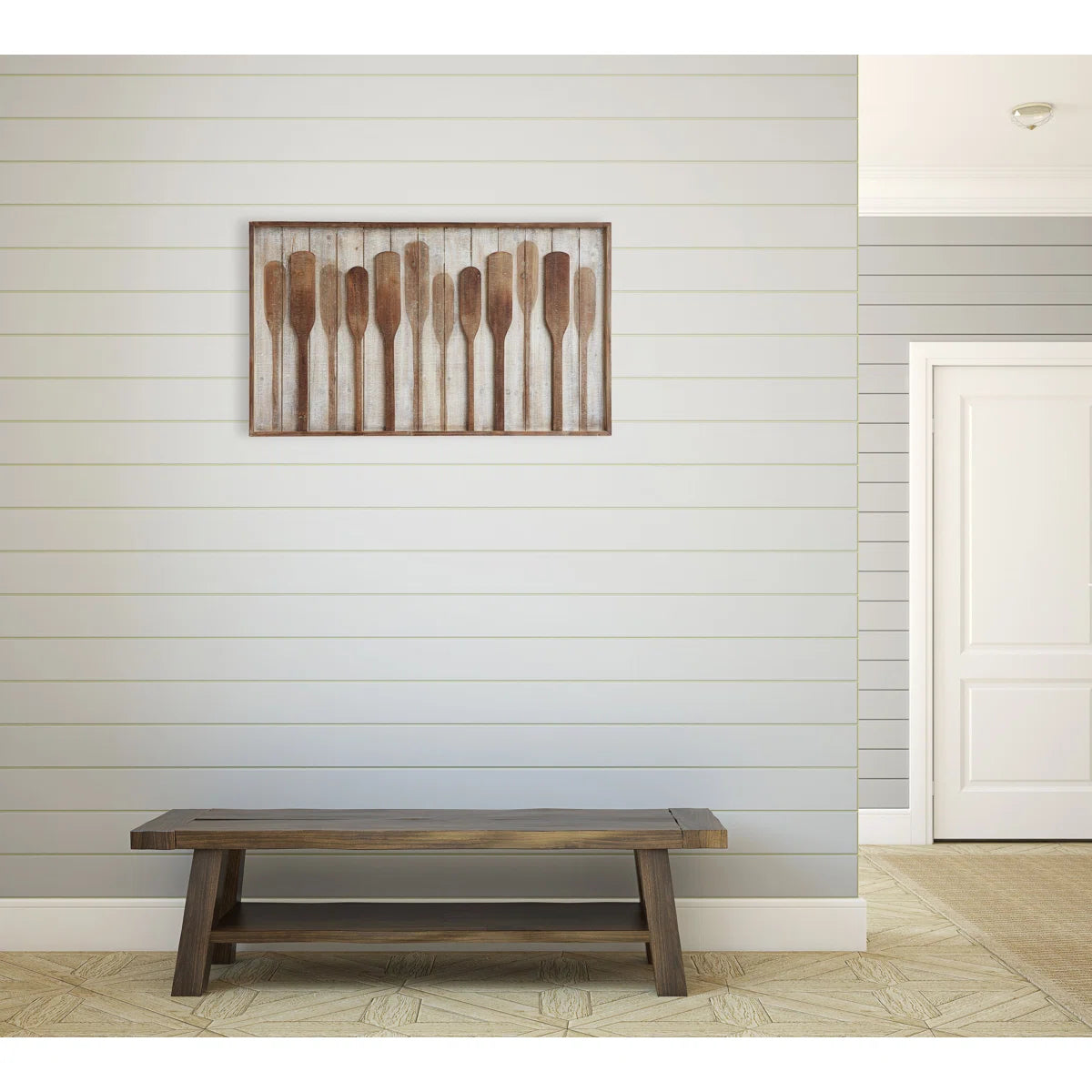 Raised Paddles Framed Wall Art 28" x 47.25"