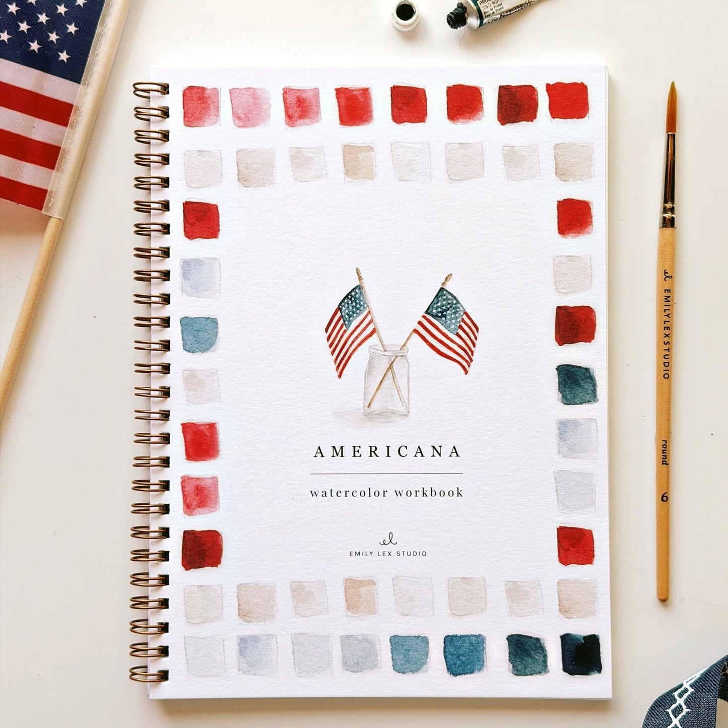 Americana Watercolor Workbook by Emily Lex Studio