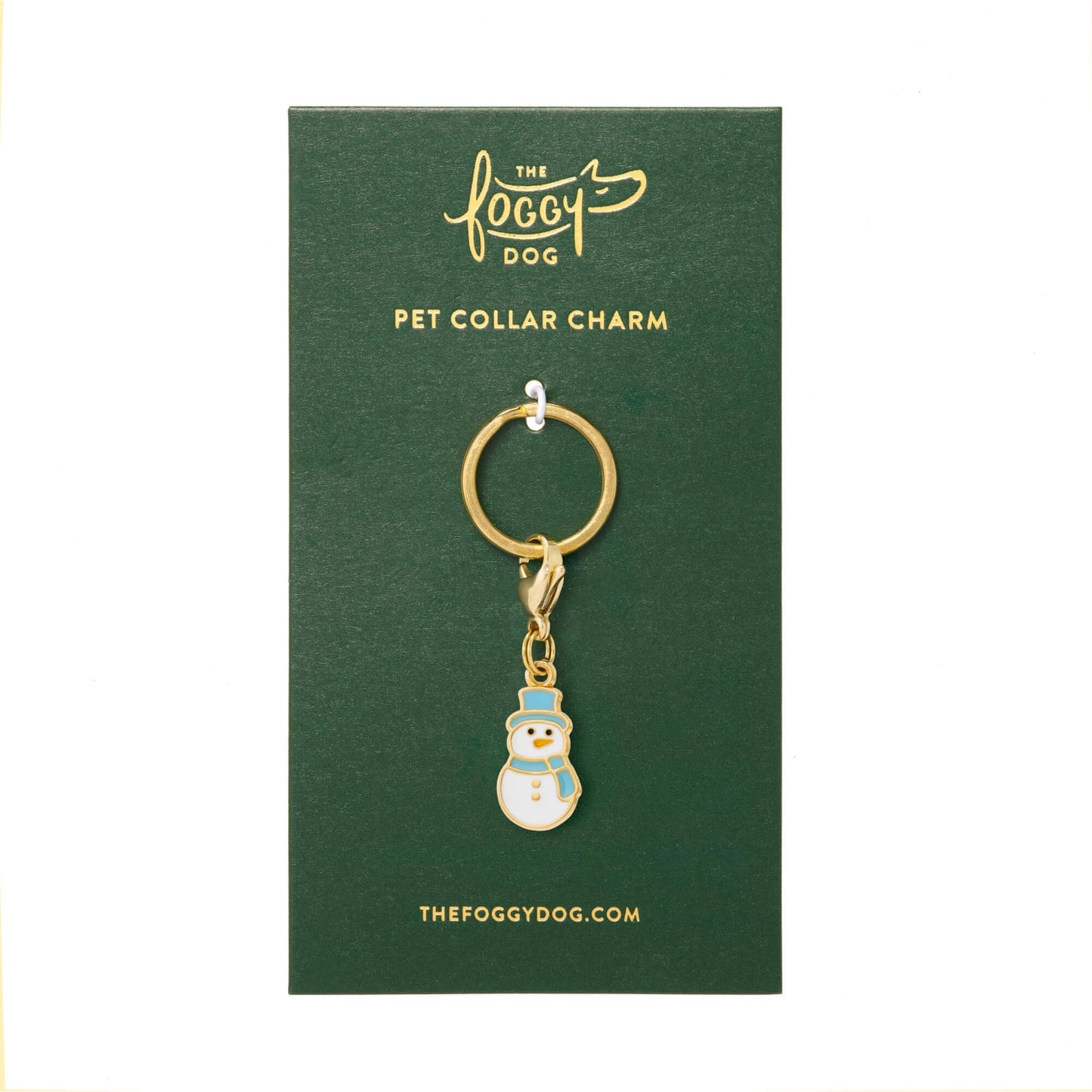 Snowman Dog Collar Charm by The Foggy Dog