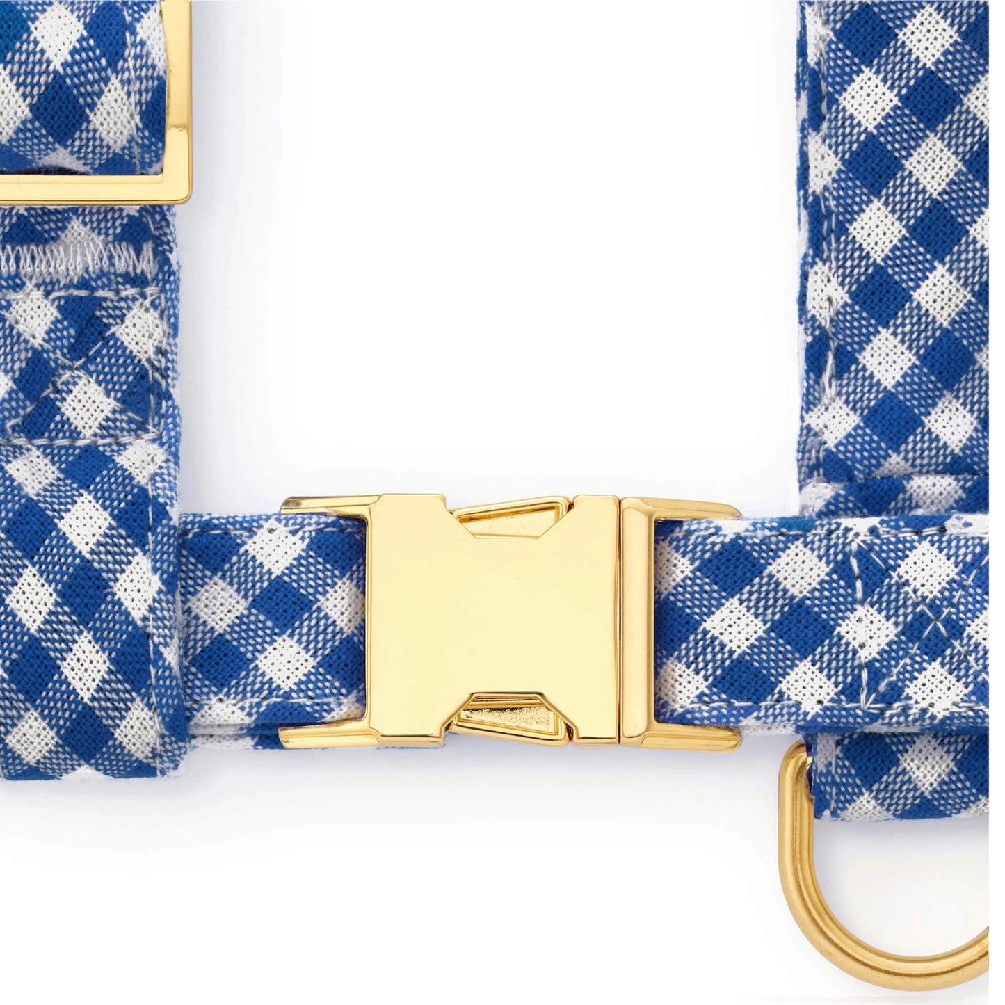 Lake Blue Gingham Dog Harness by The Foggy Dog