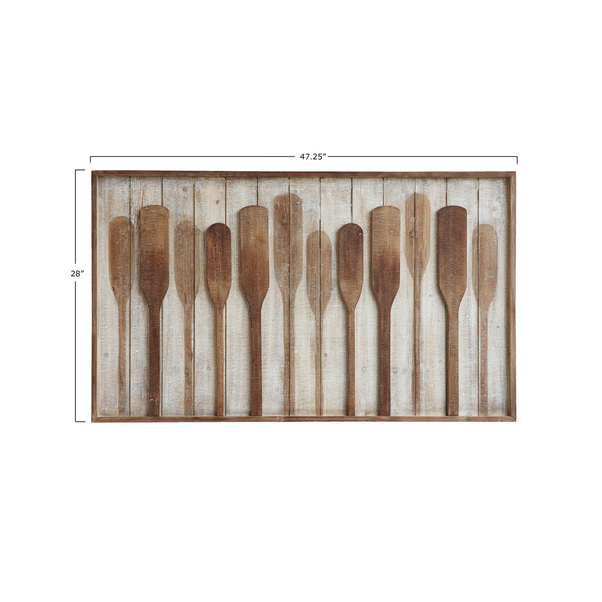 Raised Paddles Framed Wall Art 28" x 47.25"