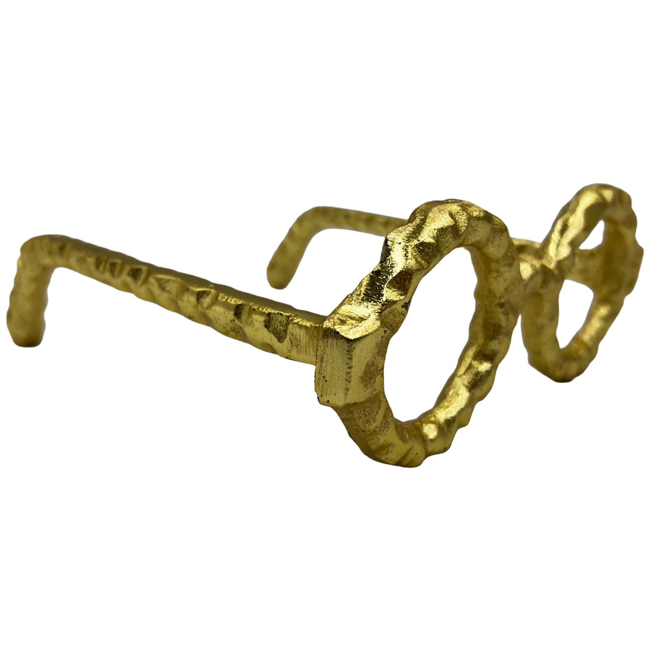 8" Decorative Round Glasses - Gold