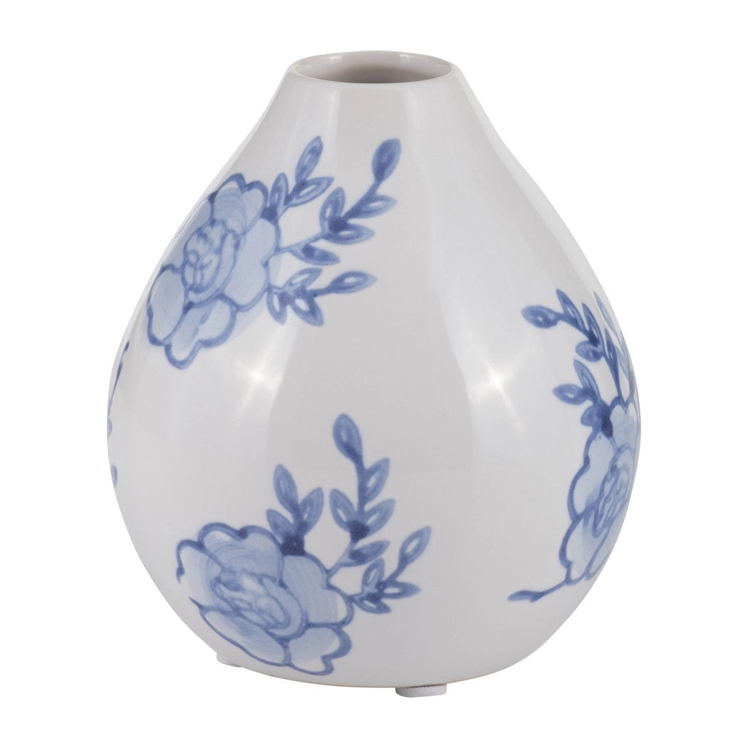 5" Blue & White Chinoiserie Bud Vase