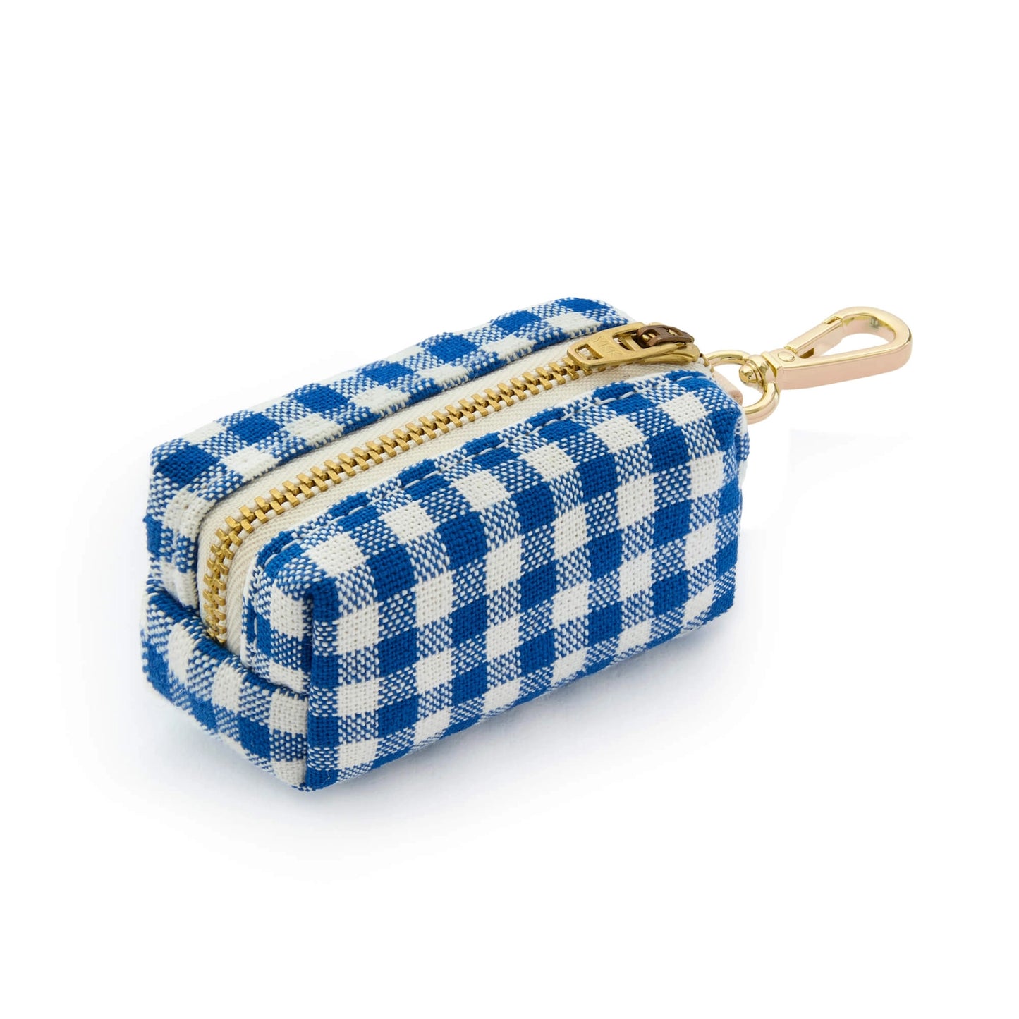Lake Blue Gingham Waste Bag Holder by The Foggy Dog