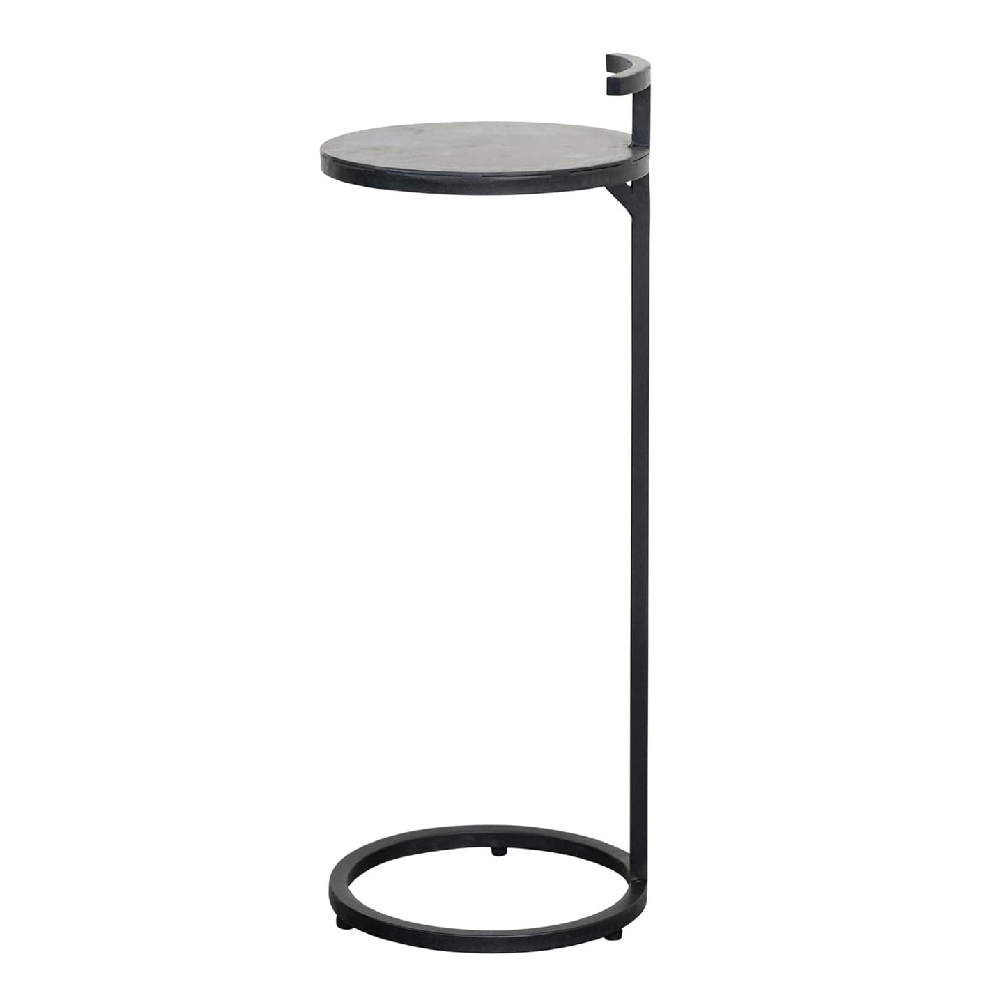 Black Metal Beverage Table w/ Handle
