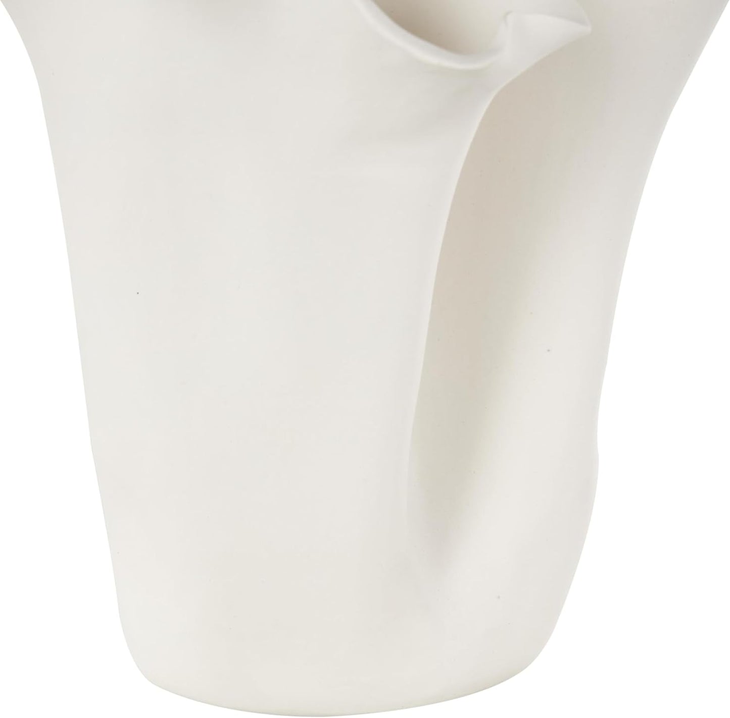 Abstract Floral Inspired White Vase