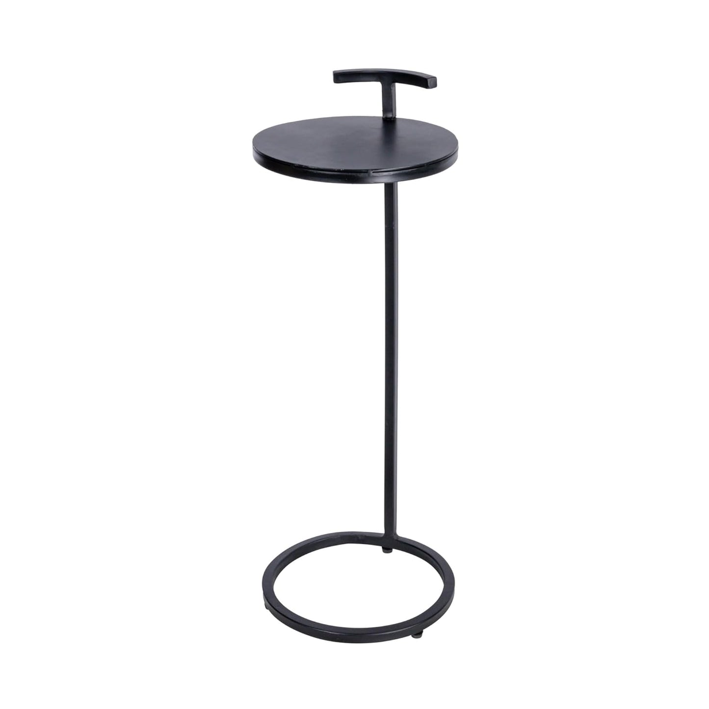 Black Metal Beverage Table w/ Handle
