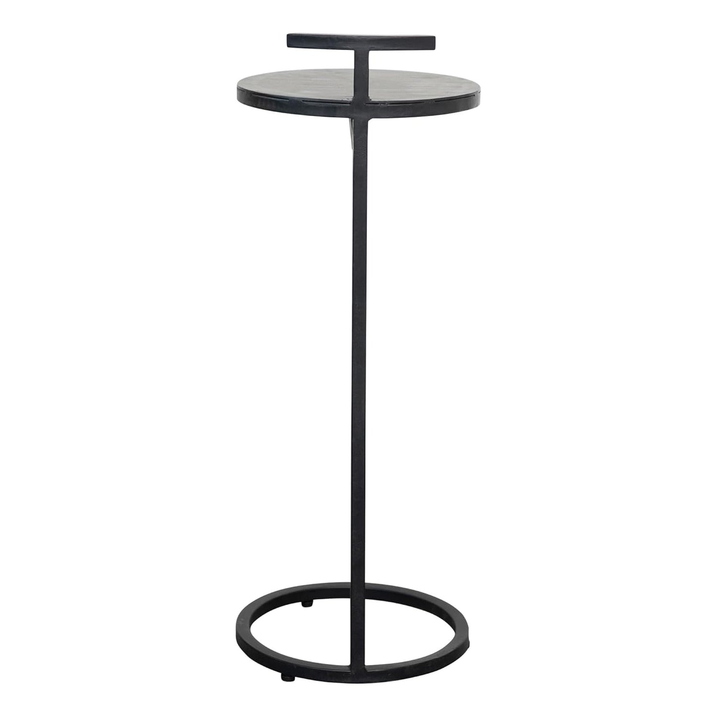 Black Metal Beverage Table w/ Handle