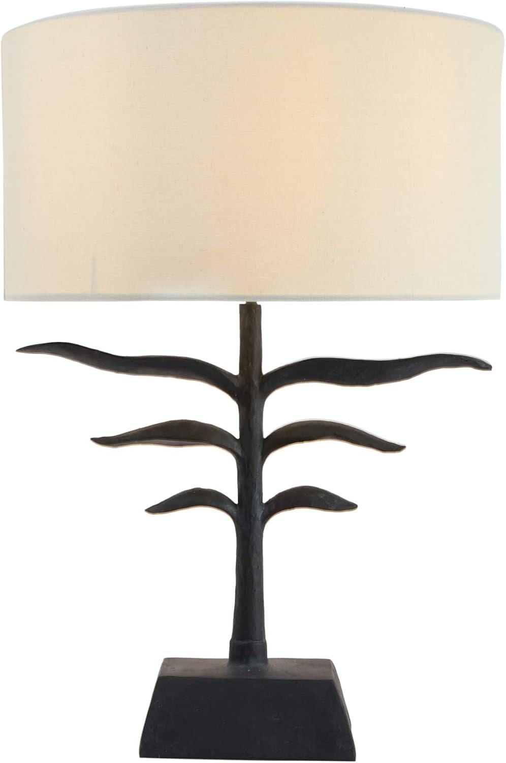 Leaf-Shaped Table Lamp w/ Fabric Shade