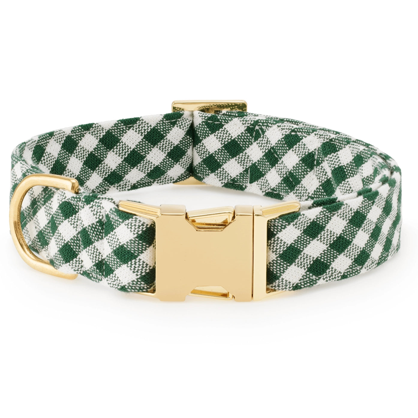 Evergreen Gingham Dog Collar by The Foggy Dog
