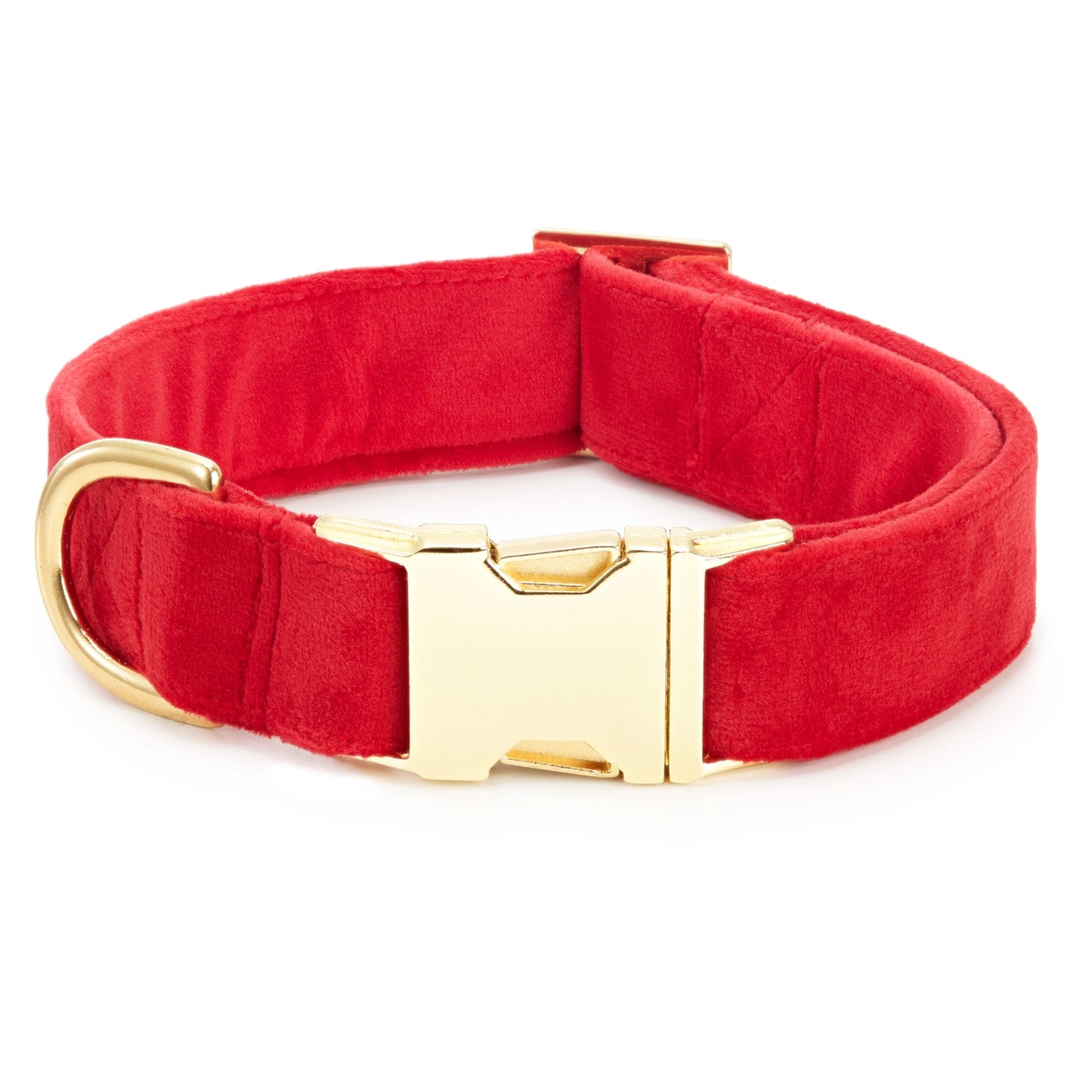 Cranberry Velvet Dog Collar by The Foggy Dog