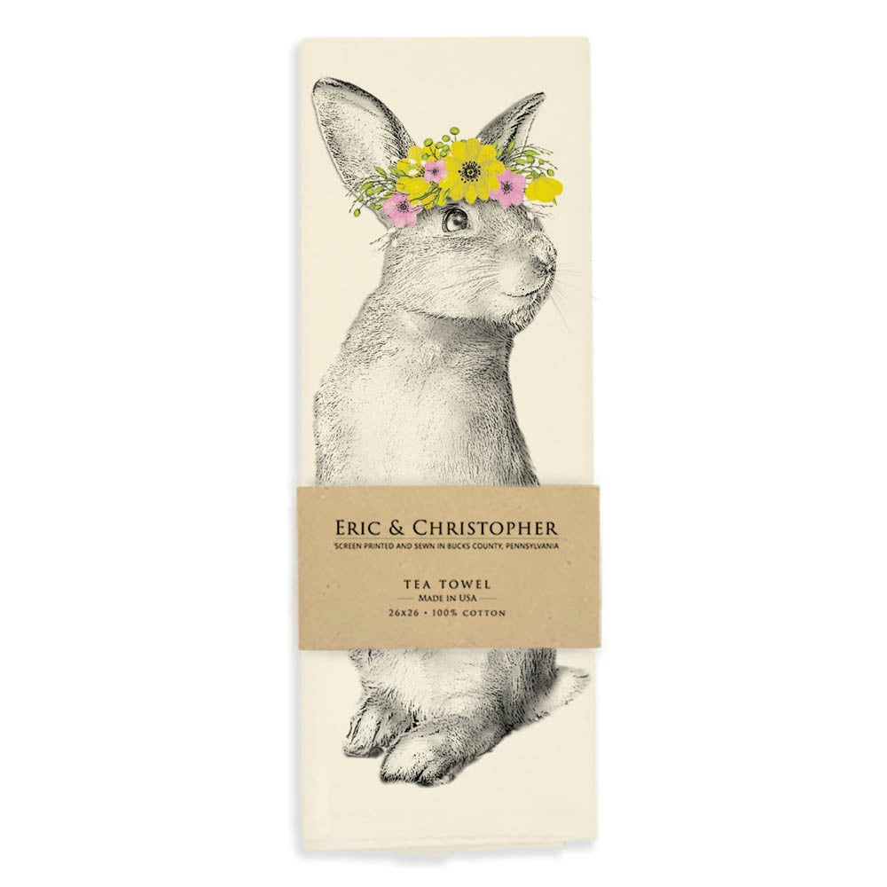 Peaches the Bunny Tea Towel