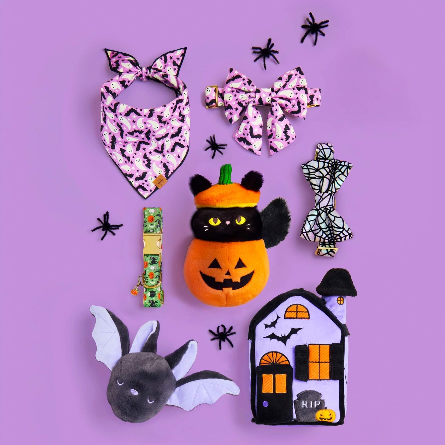 Spooky Season Reversible & Glow-in-the-Dark Dog Bandana by The Foggy Dog