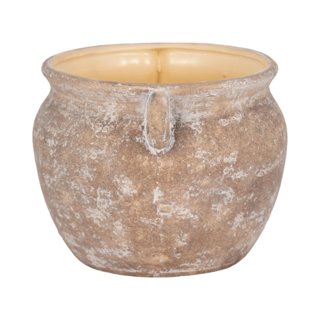 10" Textured Stoneware Garden Planter