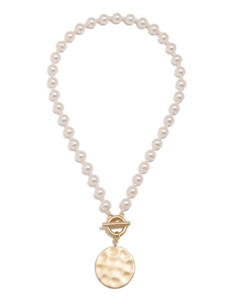 Pearl & Charm Collar Necklace