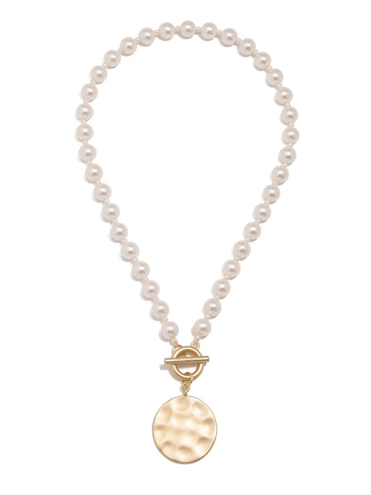 Pearl & Charm Collar Necklace