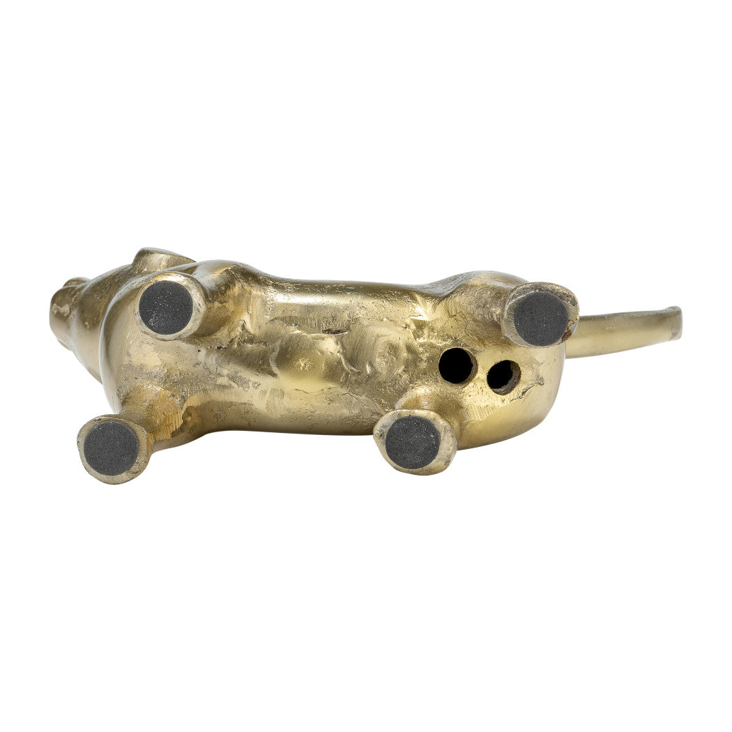 Modern Gold Howling Dog Figurine