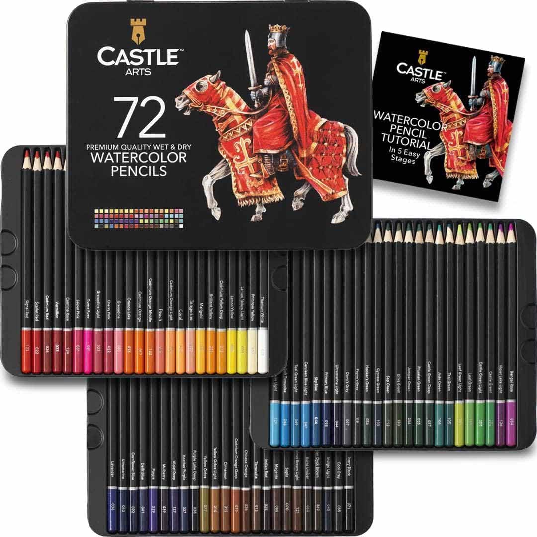Premium Watercolor Pencil Set (72 Colors)