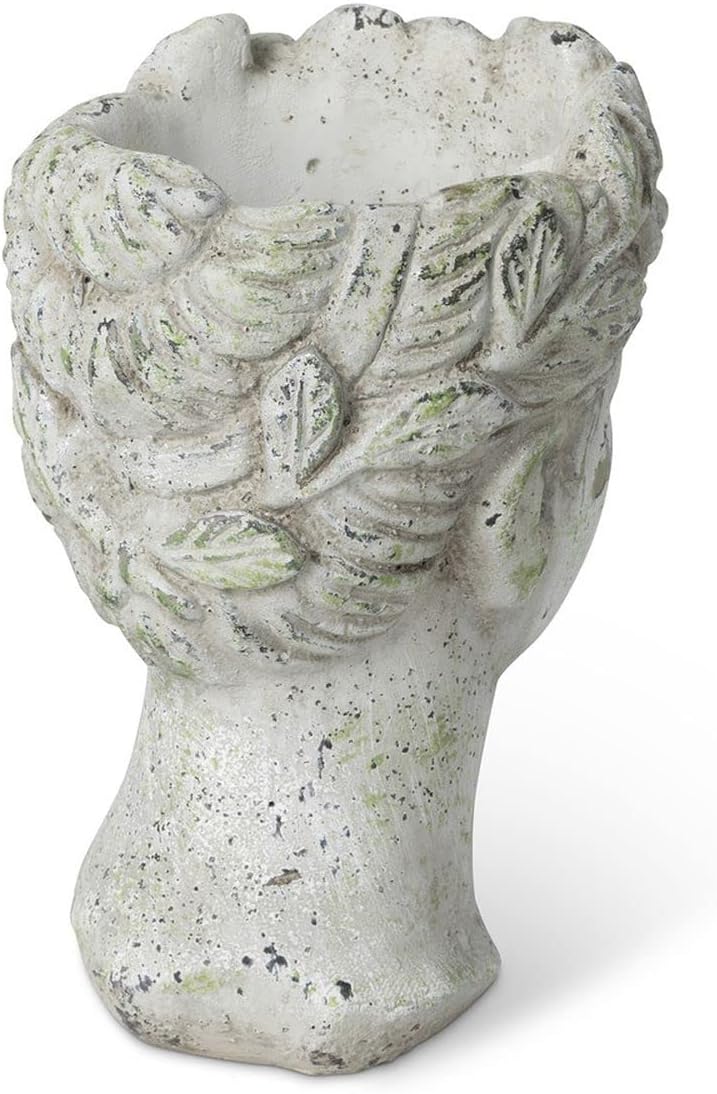 7.25" Concrete Bust Planter