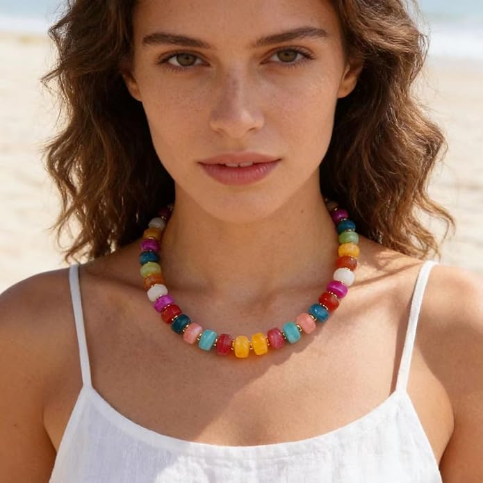 Colorful Boho Statement Necklace