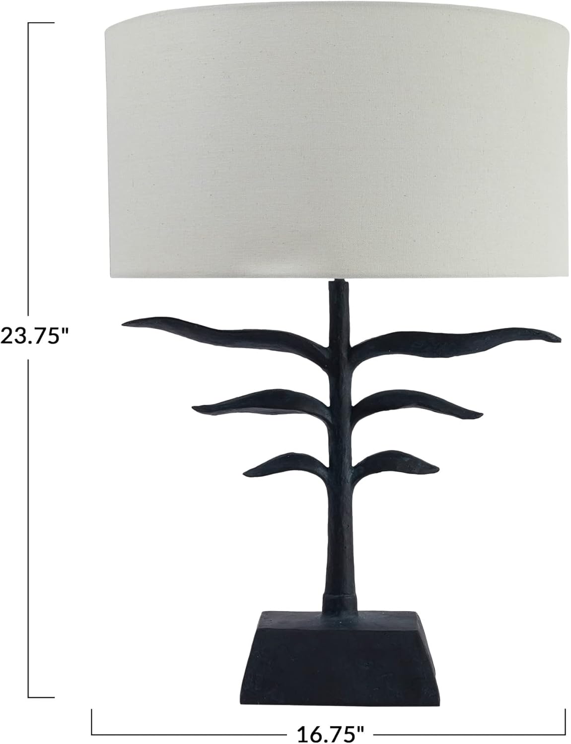 Leaf-Shaped Table Lamp w/ Fabric Shade