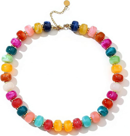 Colorful Boho Statement Necklace