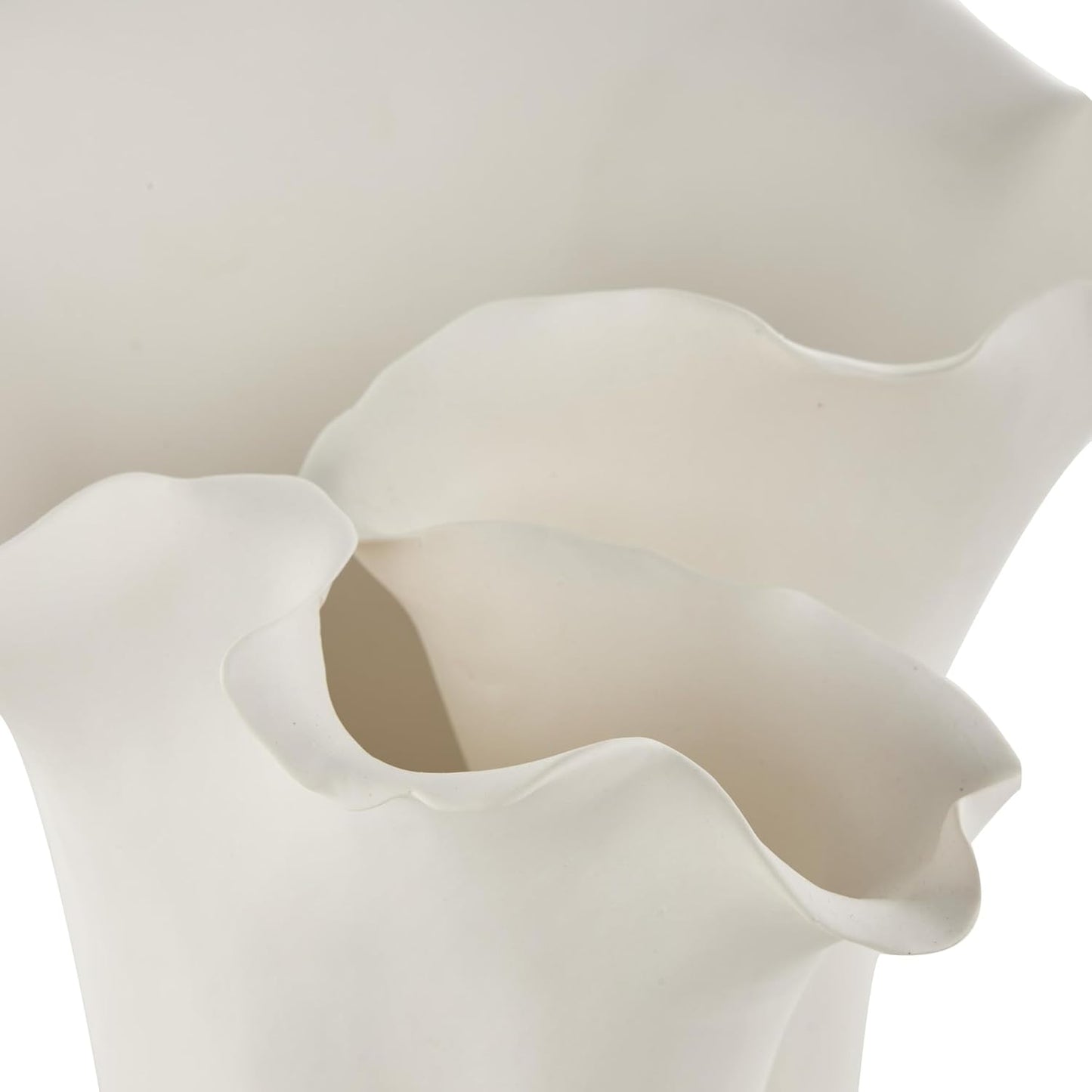 Abstract Floral Inspired White Vase