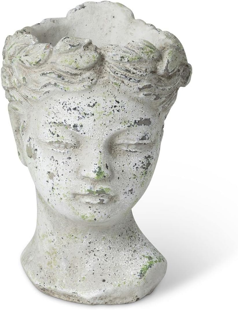 7.25" Concrete Bust Planter
