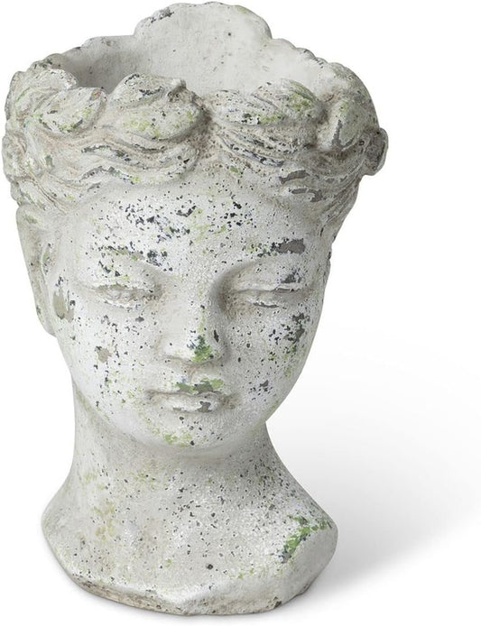 7.25" Concrete Bust Planter