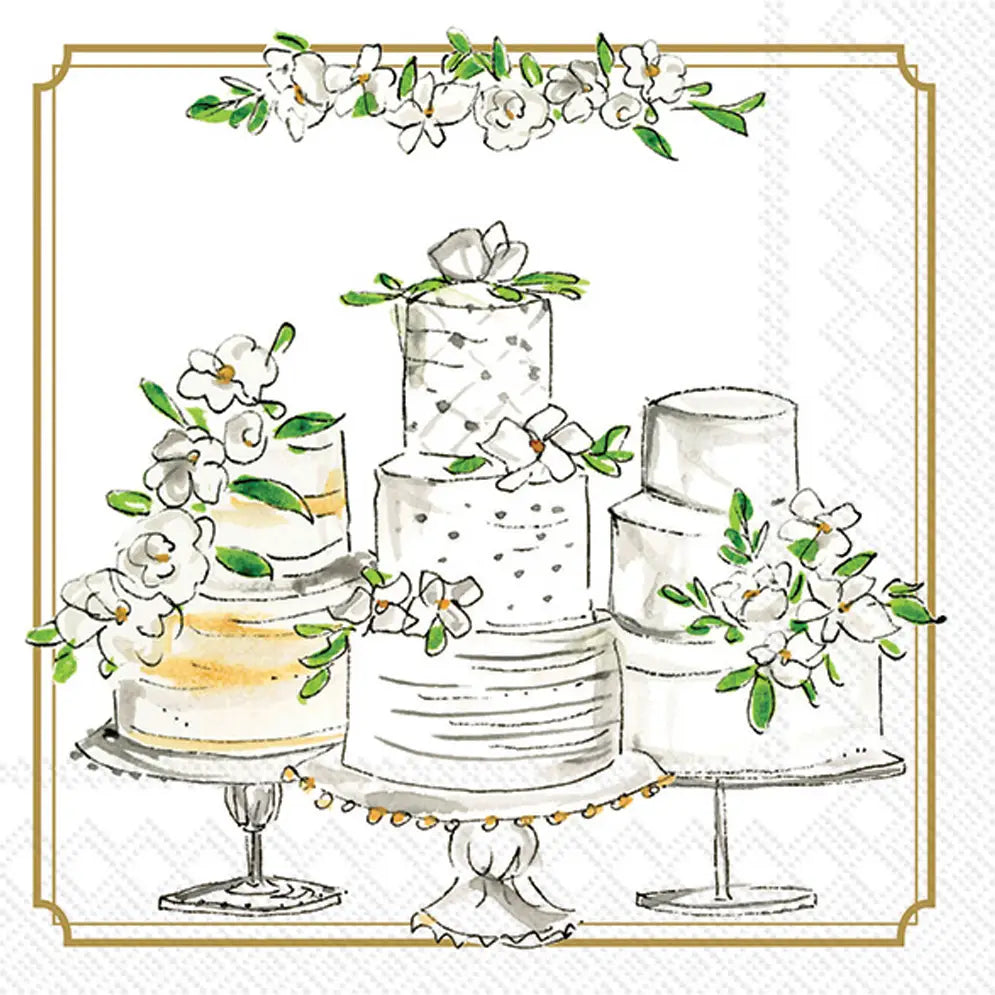 Wedding Cakes Cocktail Napkins (20 pk)