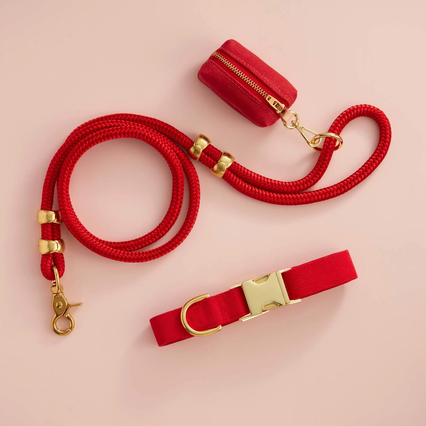 Ruby Waxed Canvas Waste Bag Holder by The Foggy Dog