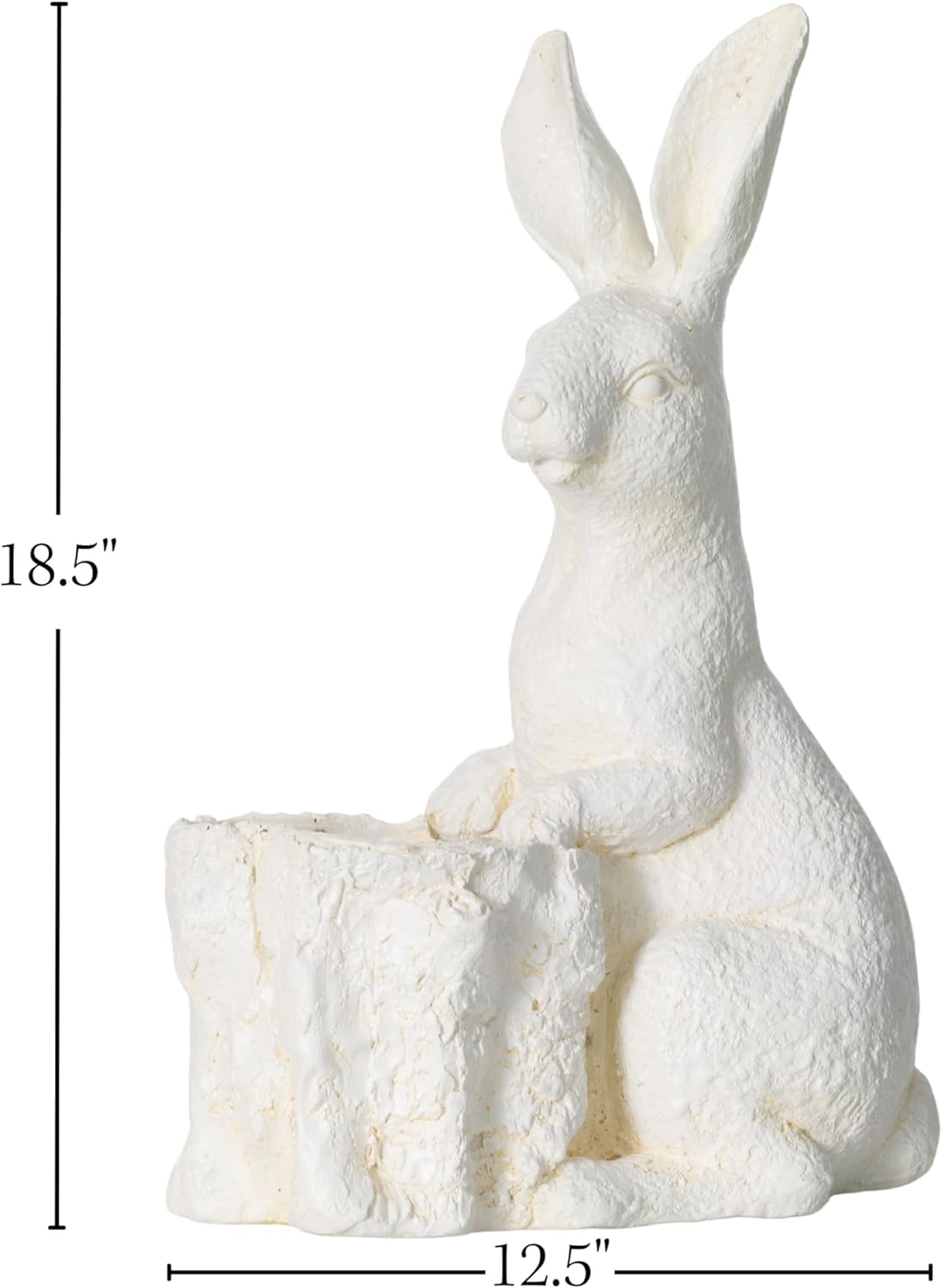 18.5" Faux Cement Rabbit Planter