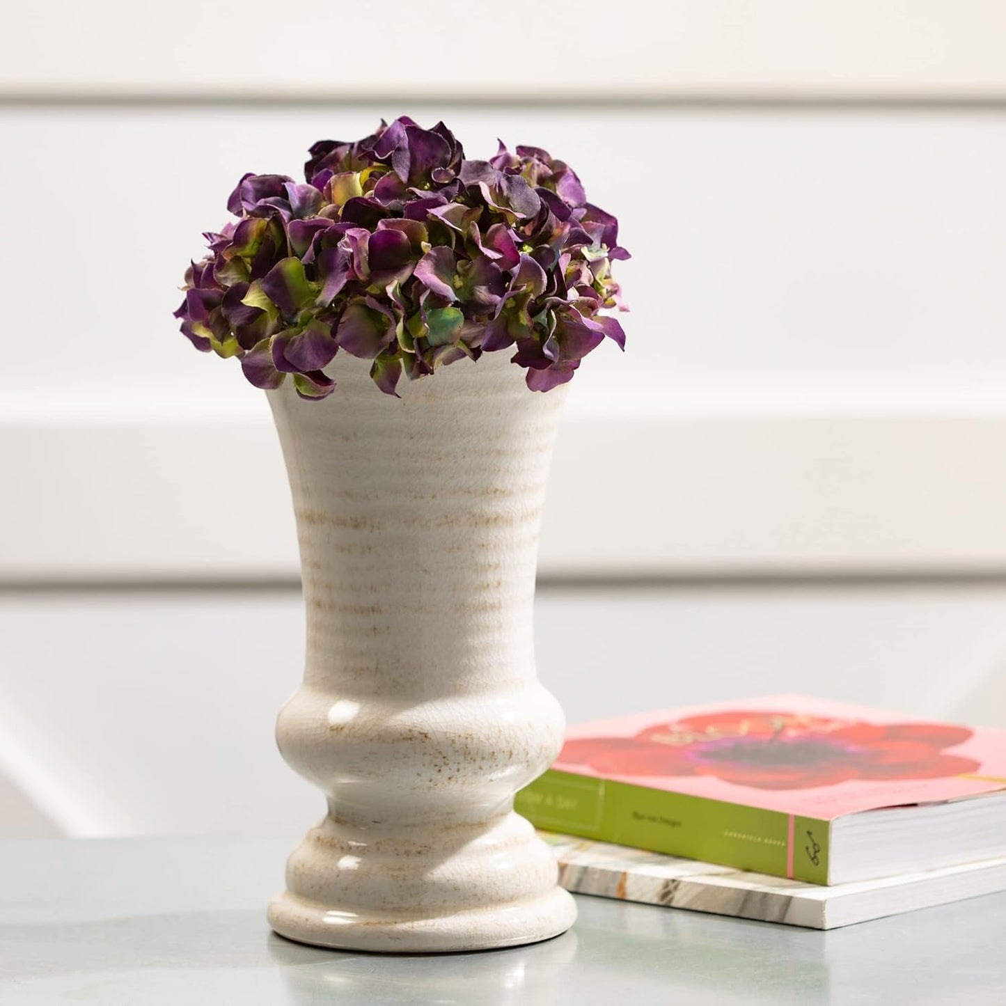 White Ceramic Farmhouse Urn