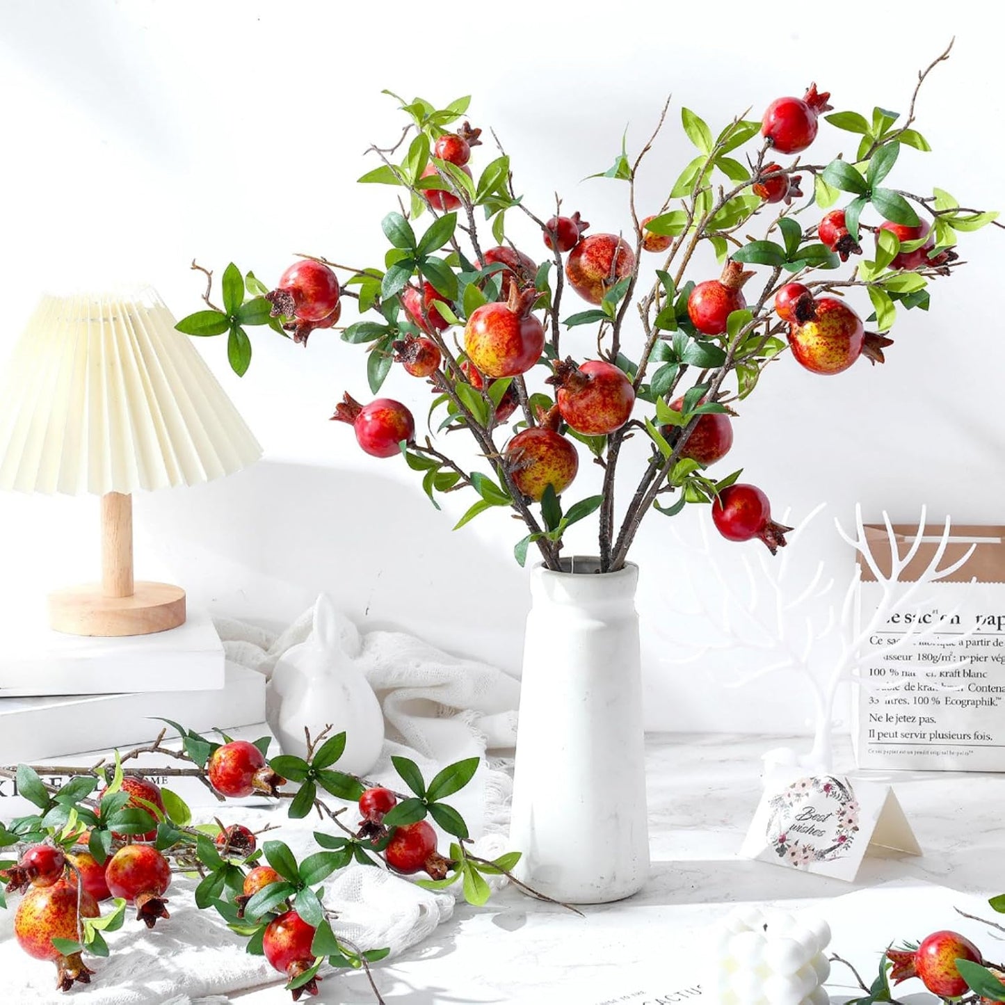 Faux Pomegranate Branch 31.5"