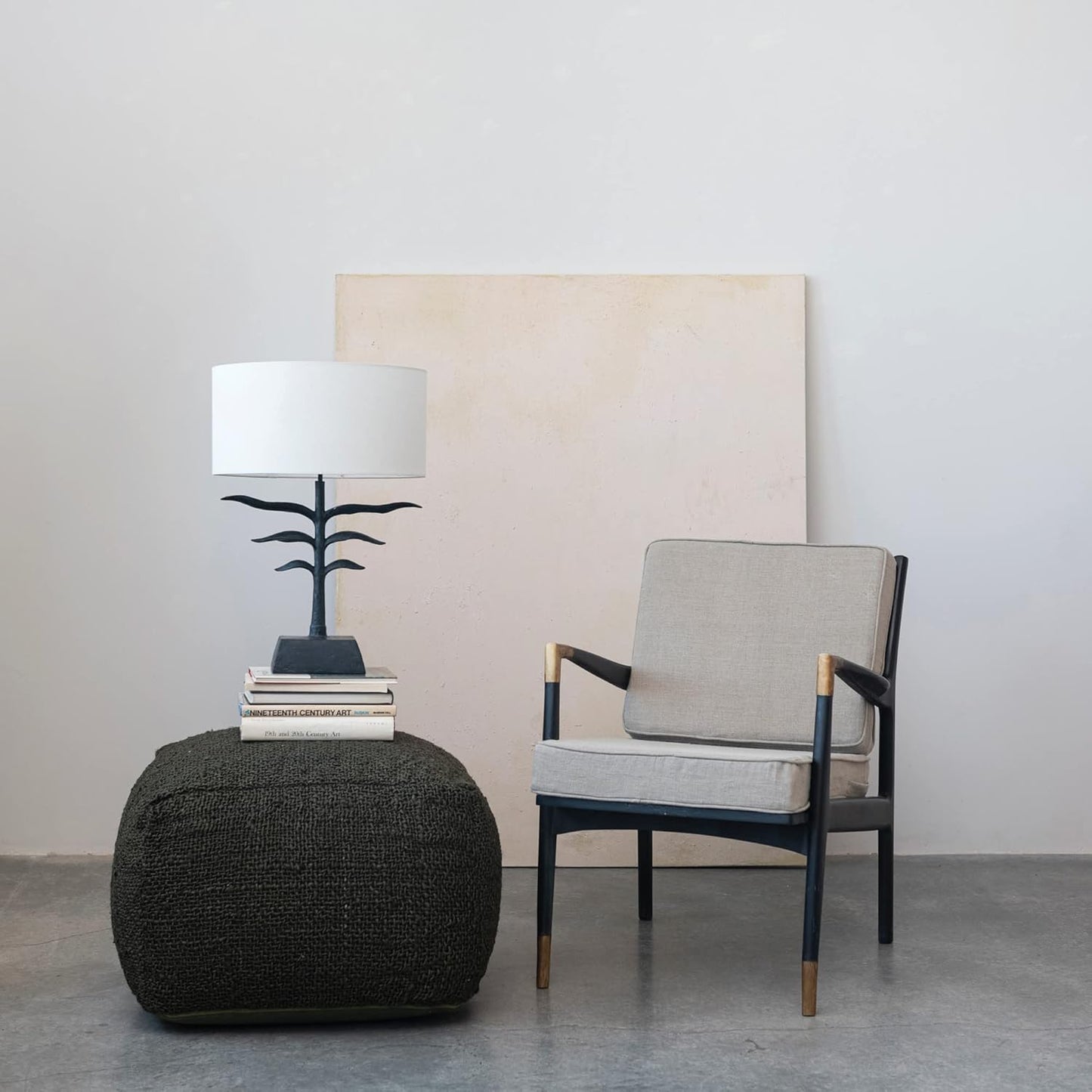 Leaf-Shaped Table Lamp w/ Fabric Shade