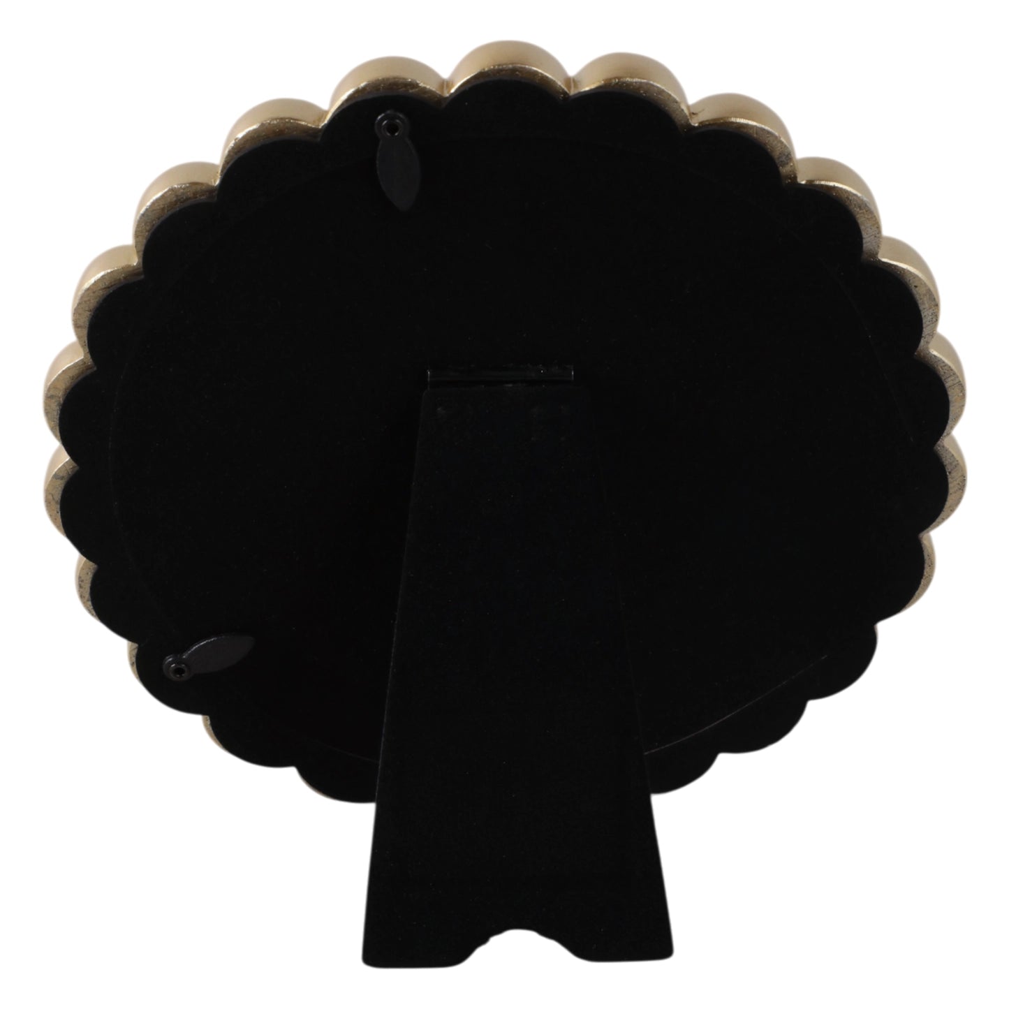 Round Beaded Photo Frame w/ Matte Gold Finish