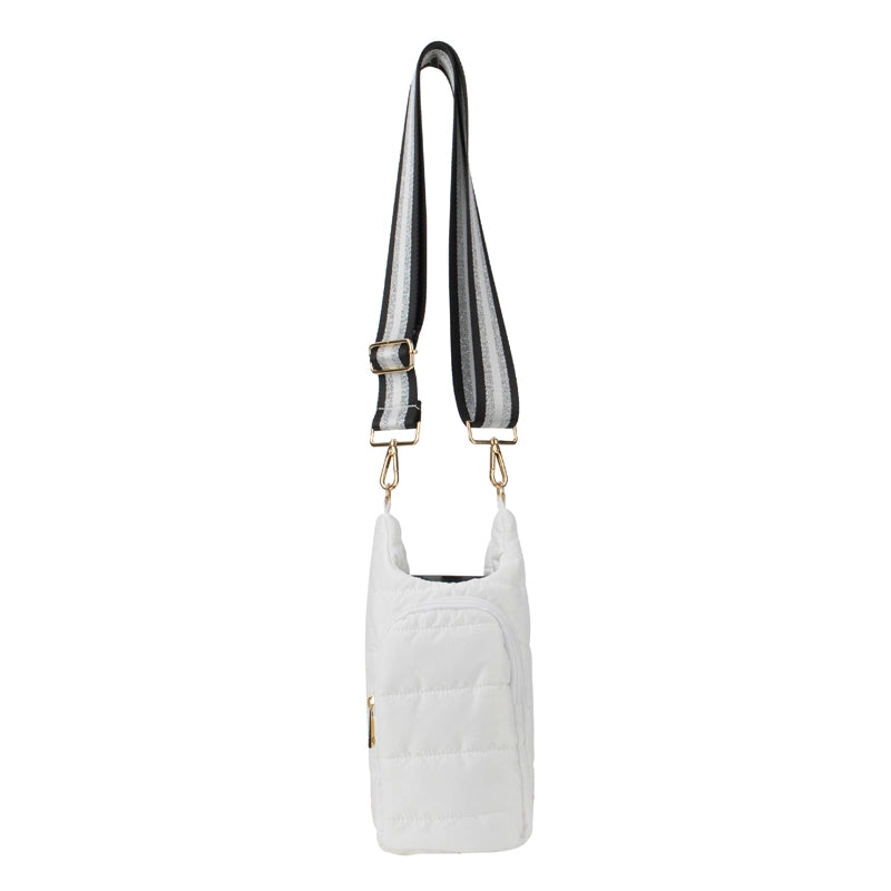 The Capri Tumbler Carrier Crossbody - White